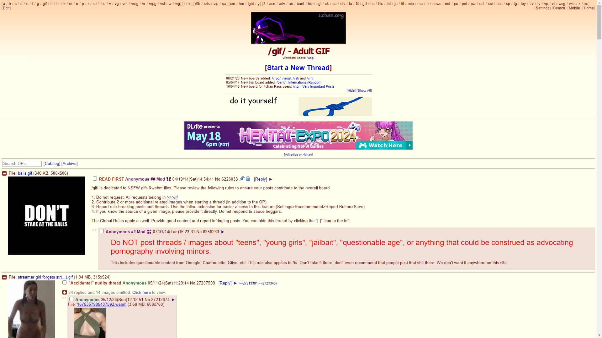 Screenshot of 4Chan Adult Gif