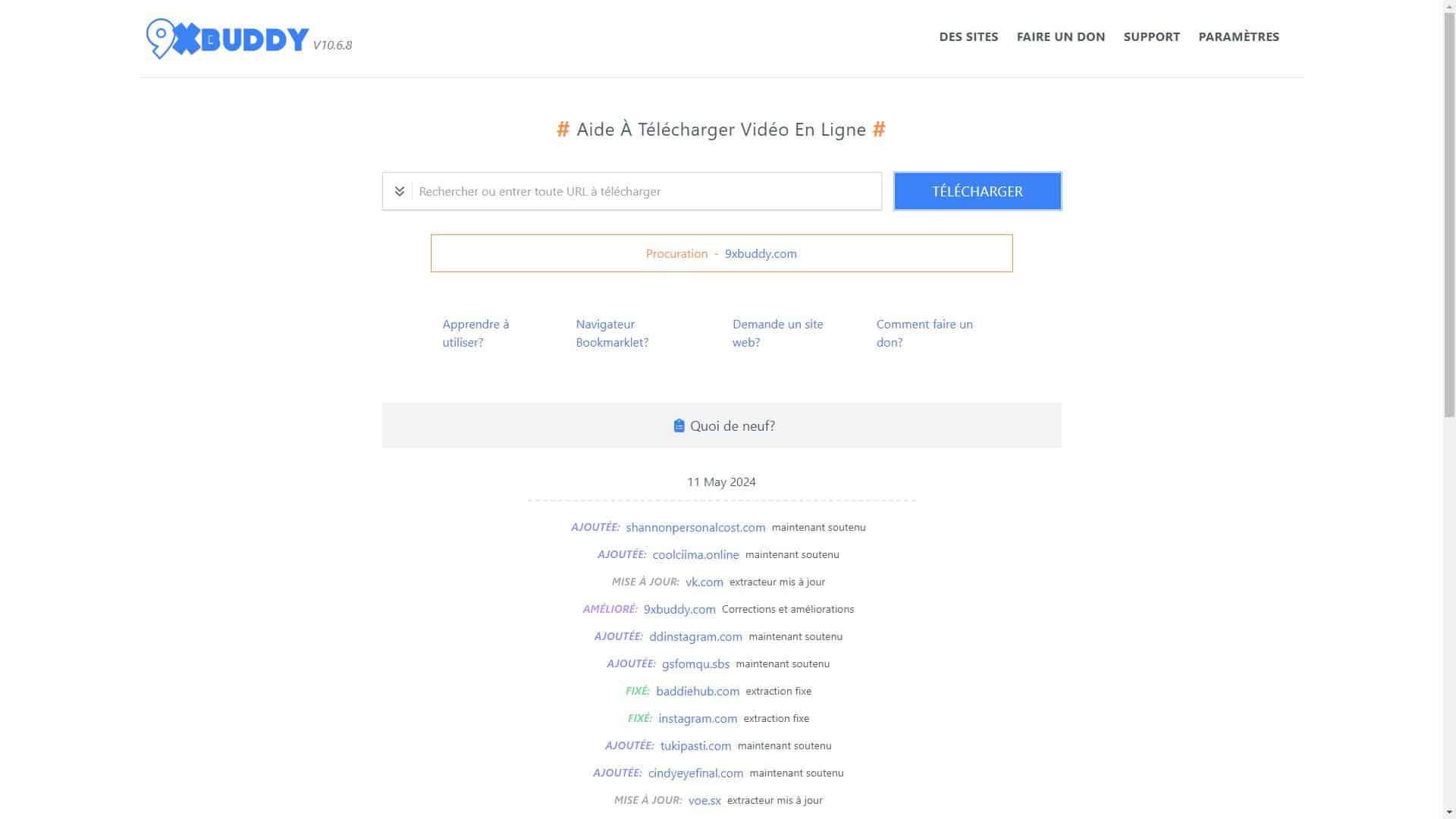 Screenshot of 9Xbuddy