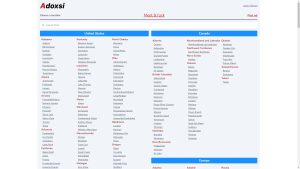 This is the : Adoxsi-homepage