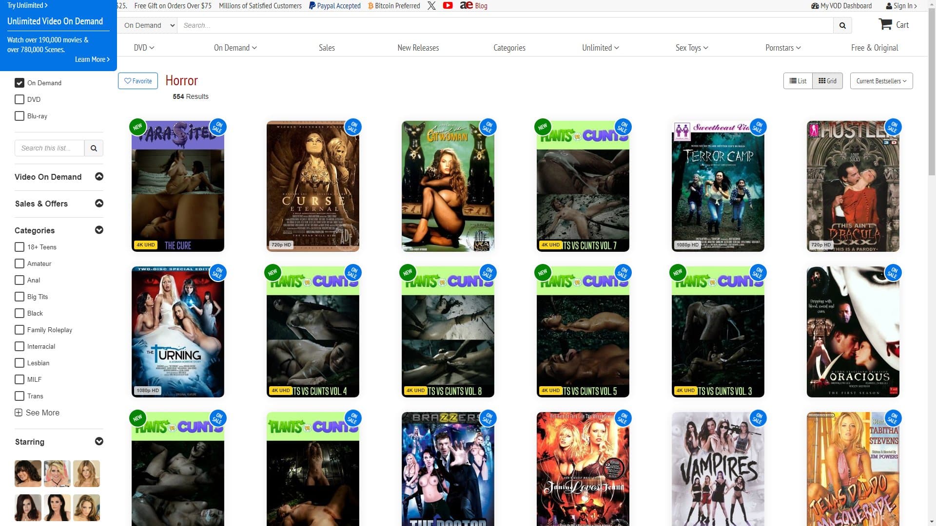 Screenshot of Adult Empire Horror