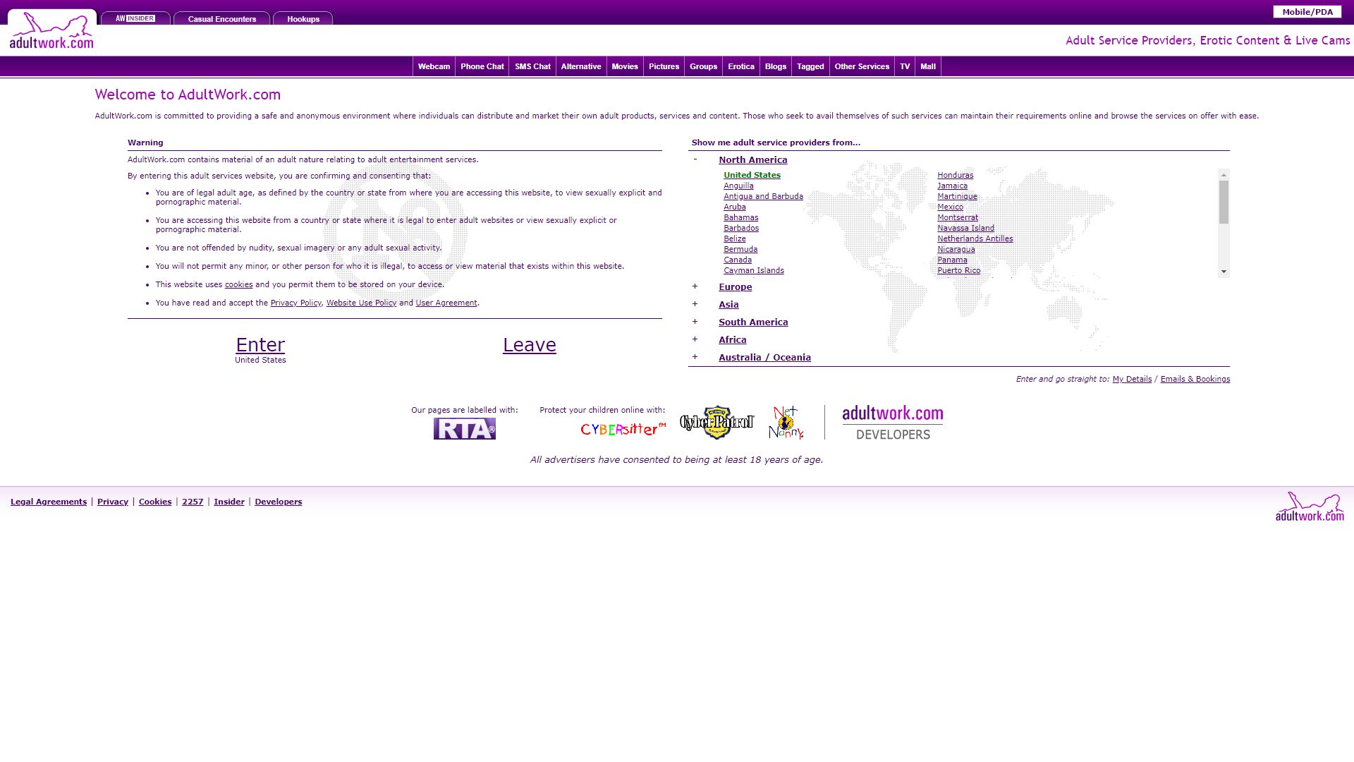 Screenshot of Adultwork