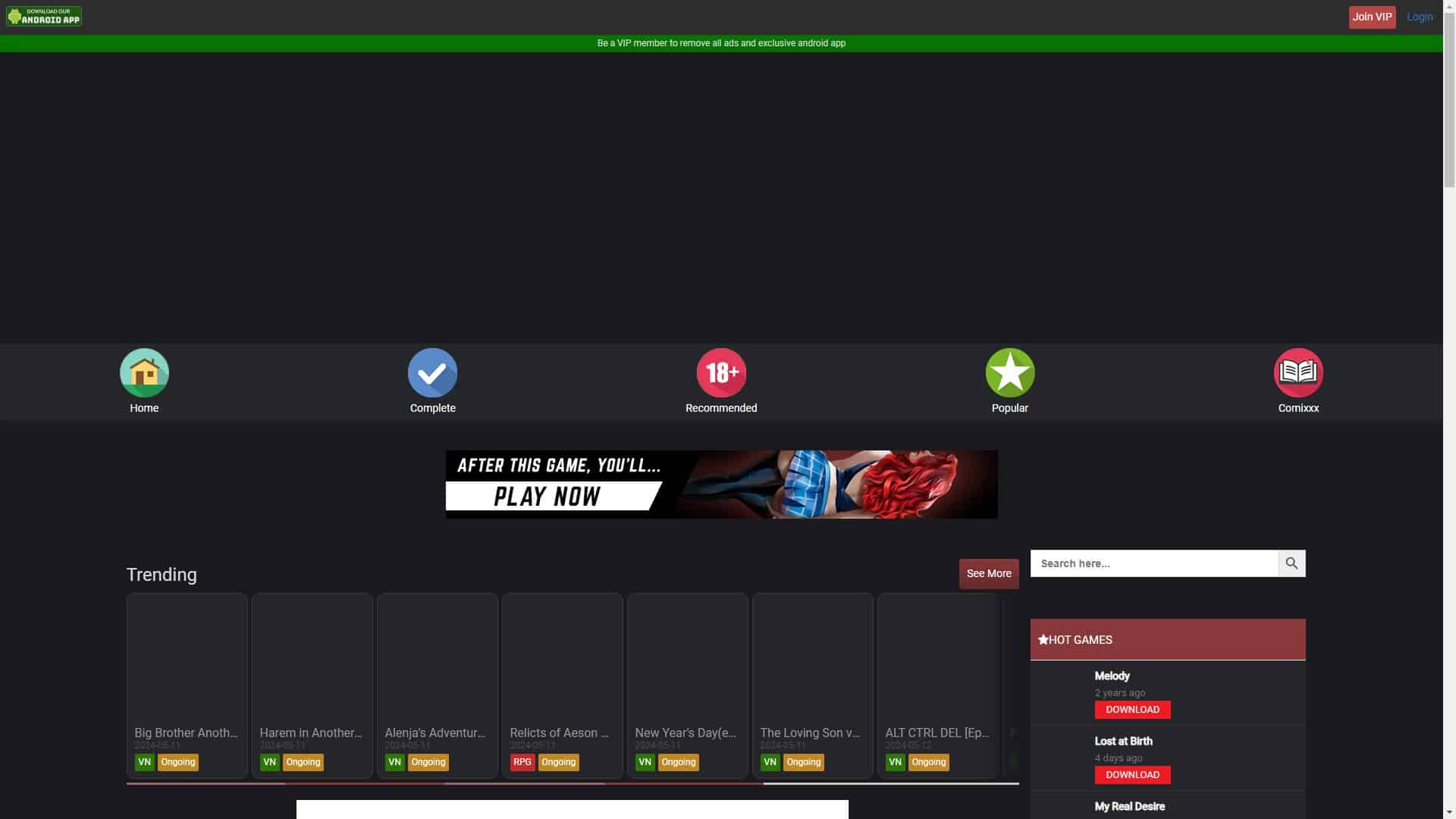 Screenshot of Androidadult