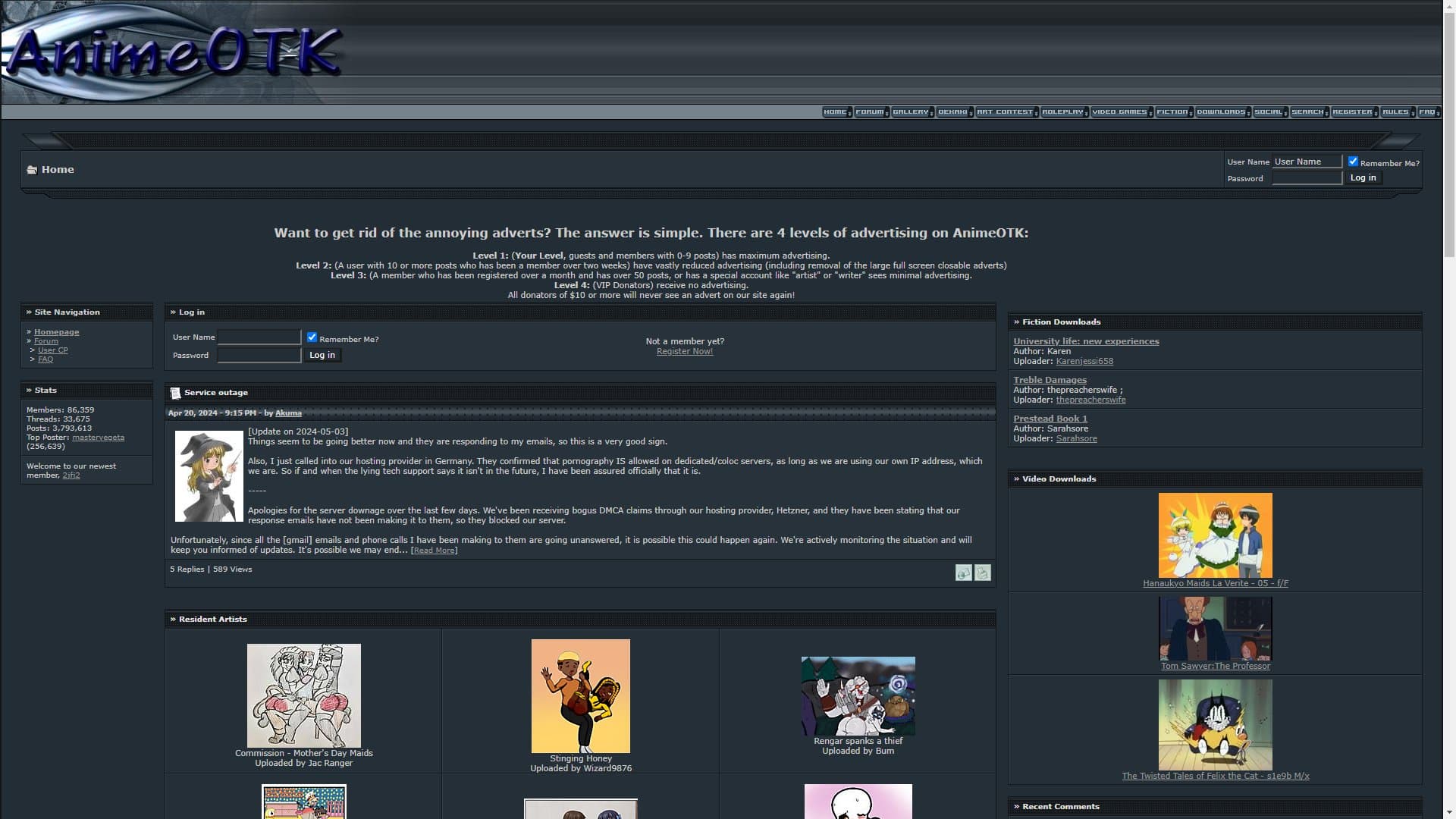 Screenshot of Animeotk