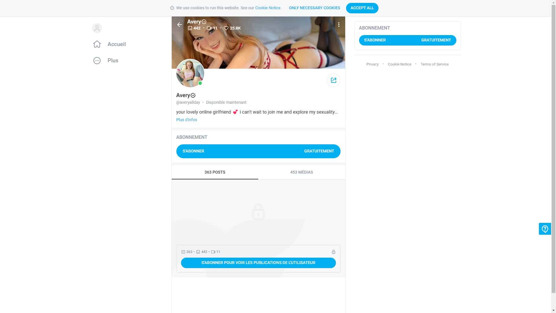 Screenshot of Avery