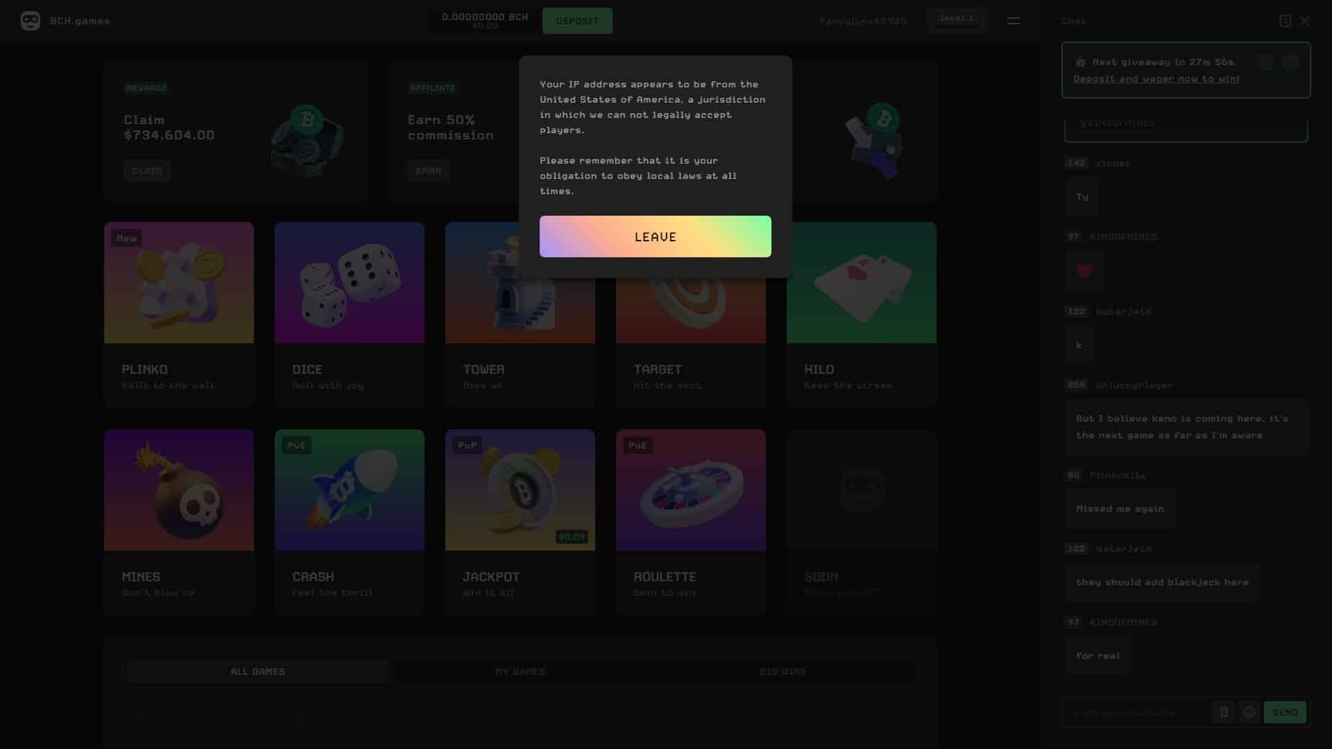 Screenshot of Bch Games