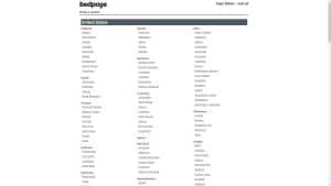 This is the : Bedpage-homepage