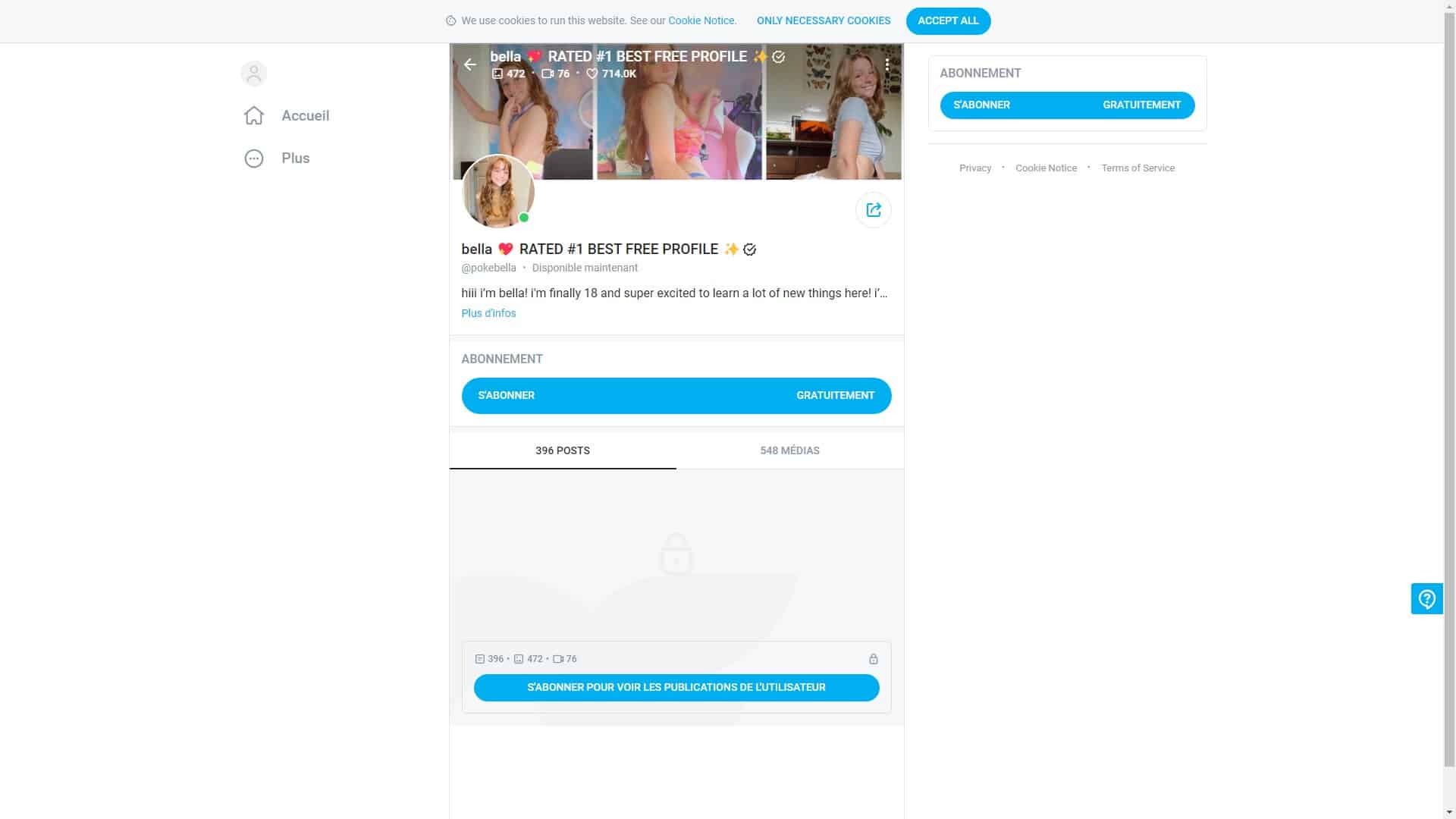 Screenshot of Bella