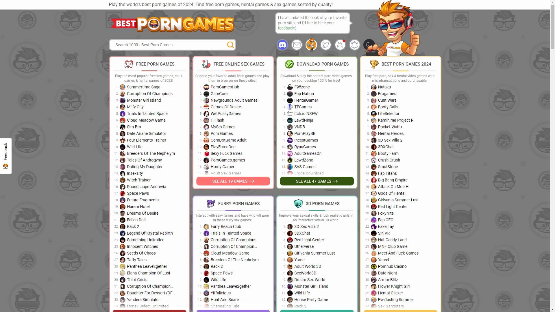 Screenshot of Bestporngames.Com
