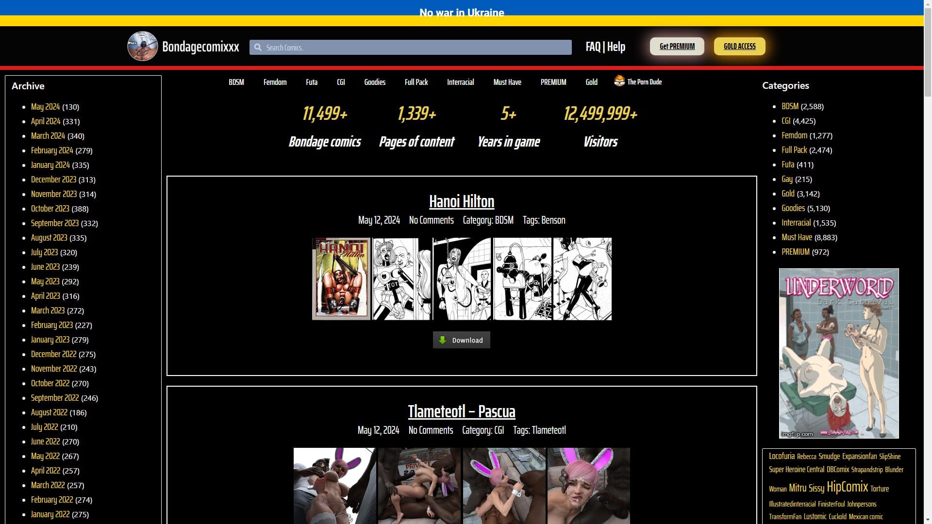 Screenshot of Bondagecomixxx