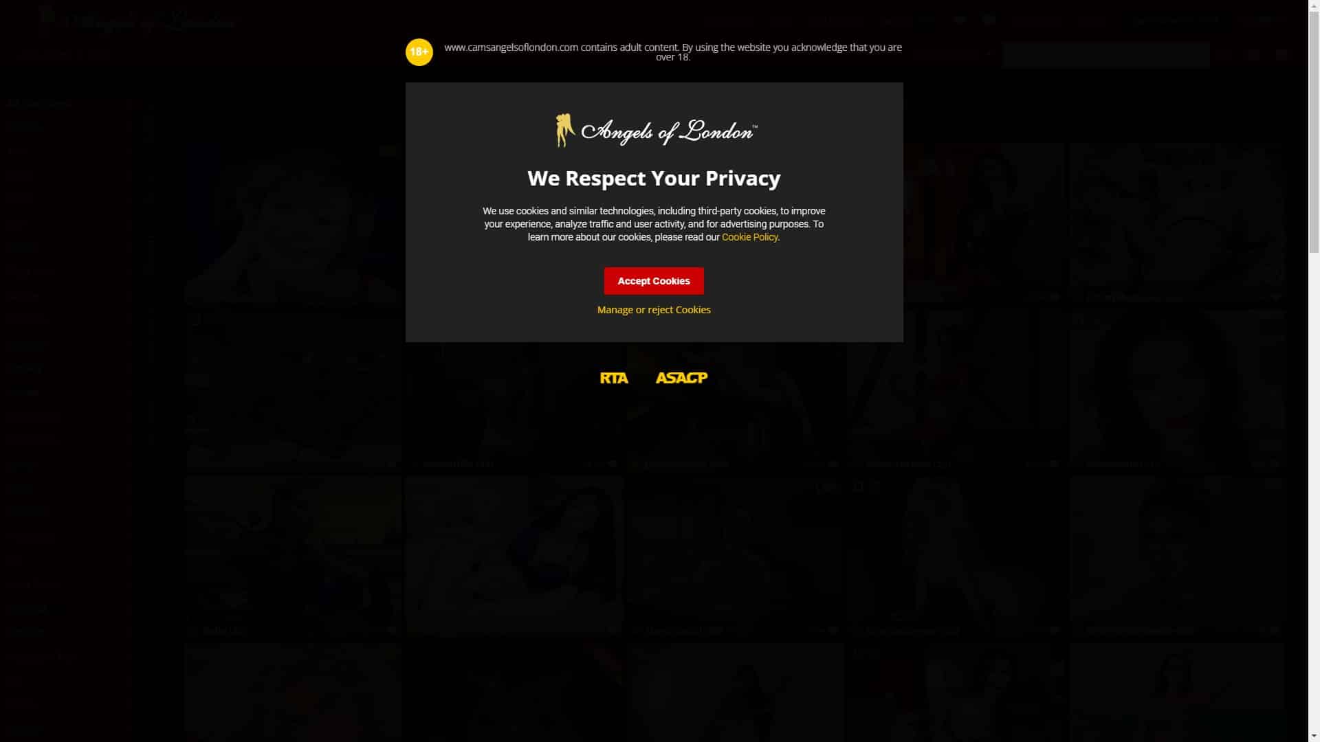 Screenshot of Cams Angels Of London