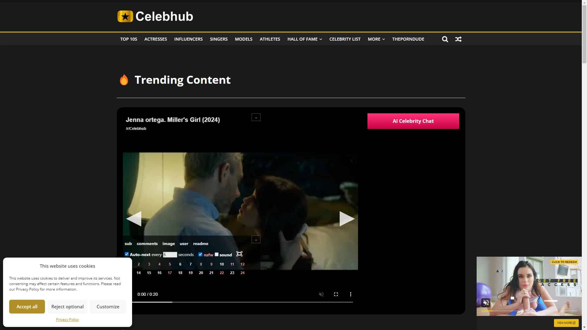 Screenshot of Celebhub