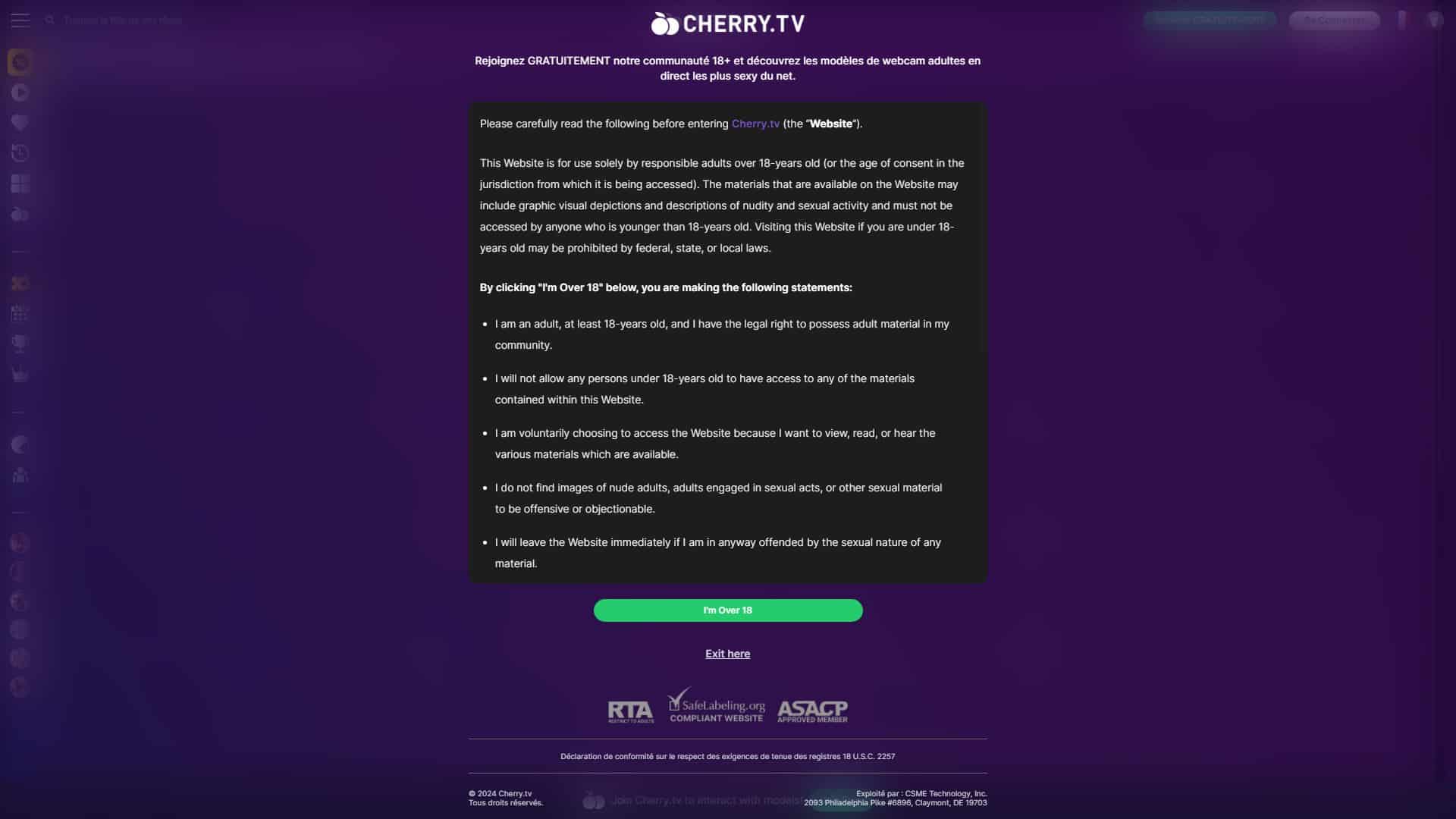 Screenshot of Cherry.Tv