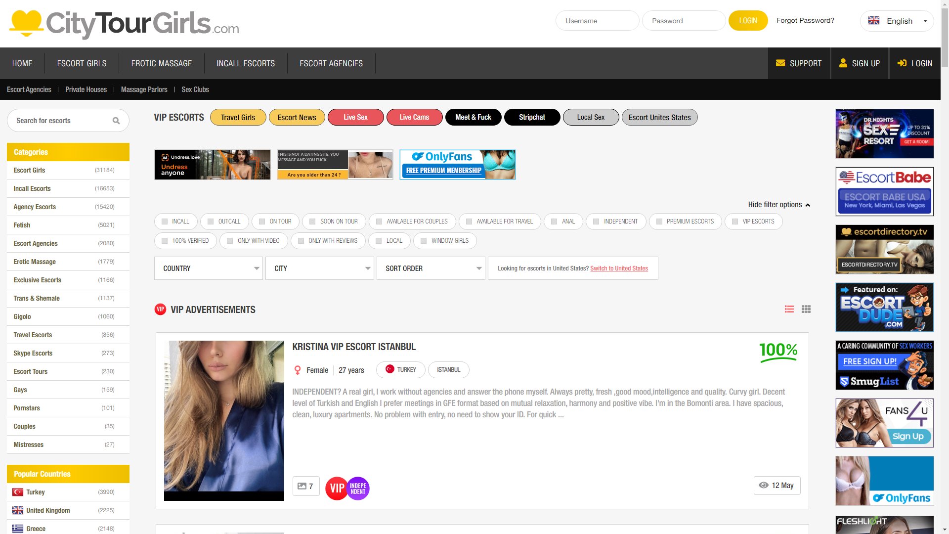 Screenshot of Citytourgirls