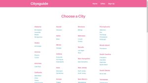 This is the : Cityxguide-homepage