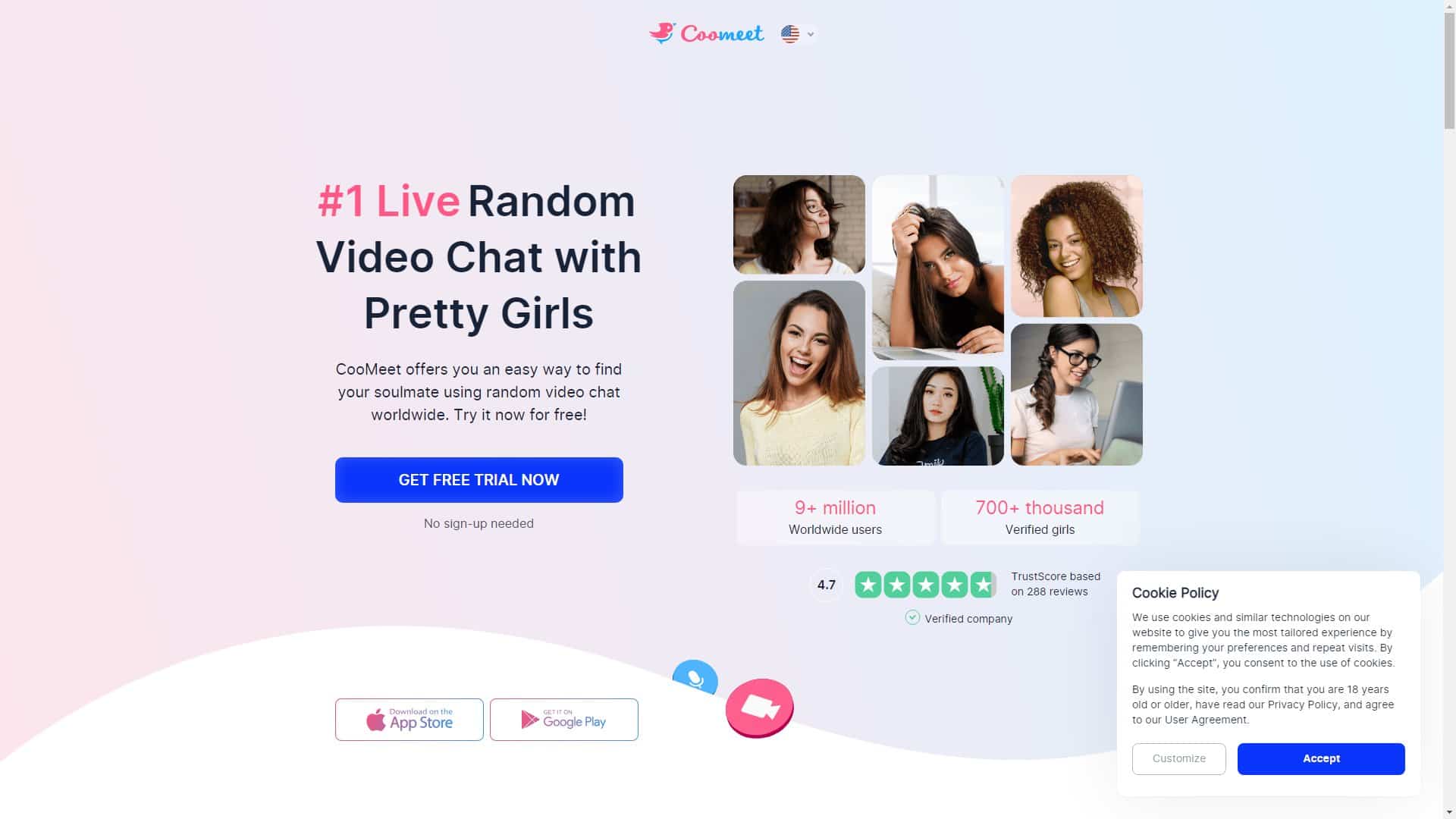 Screenshot of Coomeet