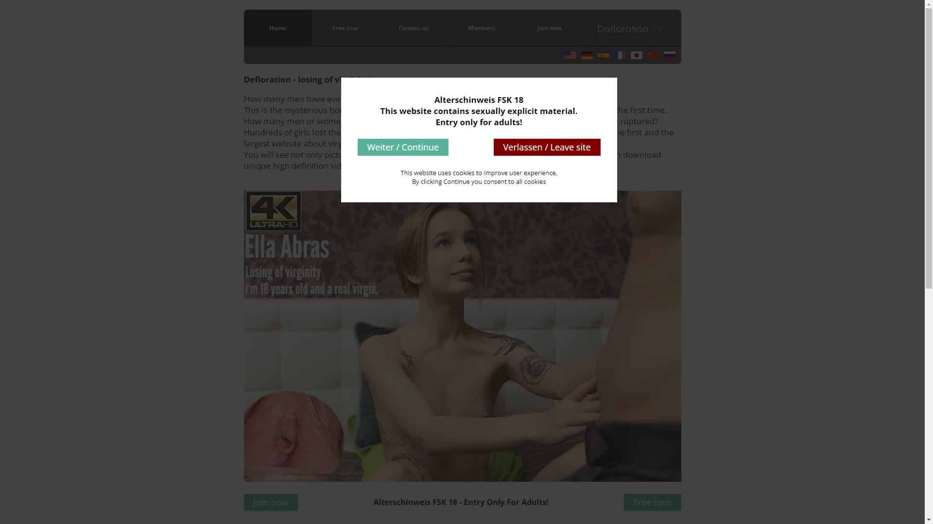 Screenshot of Defloration (18+)