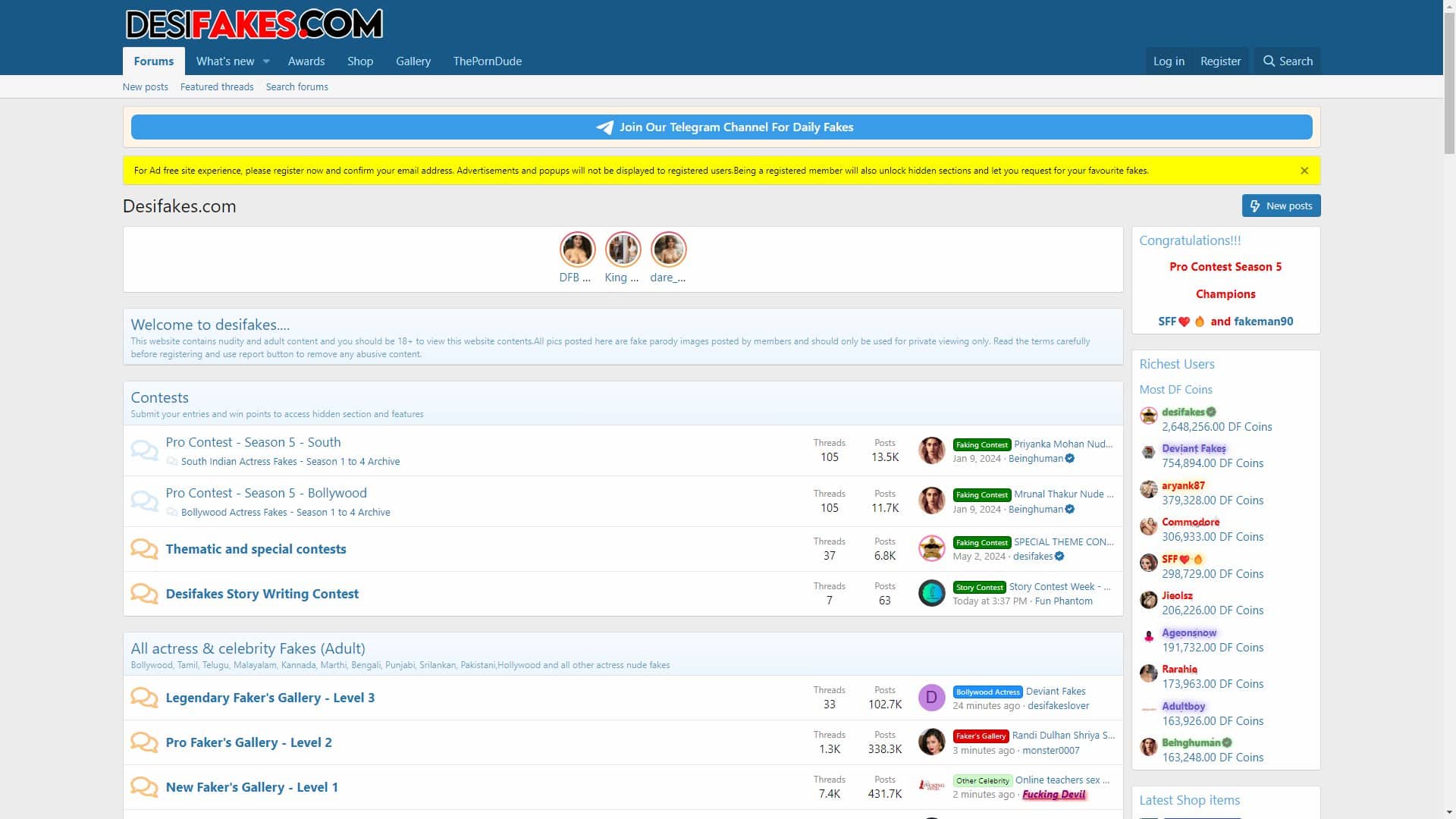 Screenshot of Desifakes (Fake)