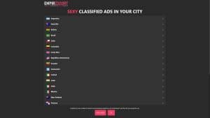 This is the : Empire-Escort-homepage