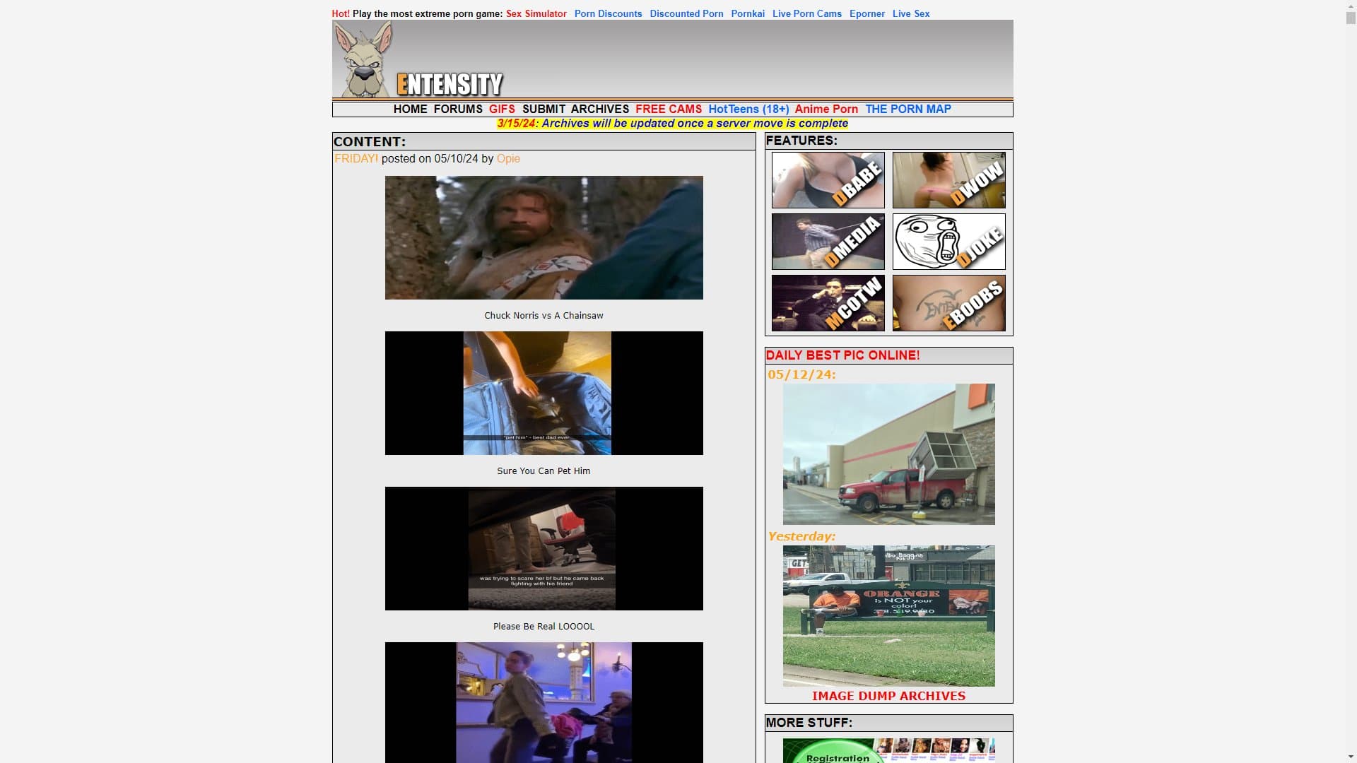 Screenshot of Entensity