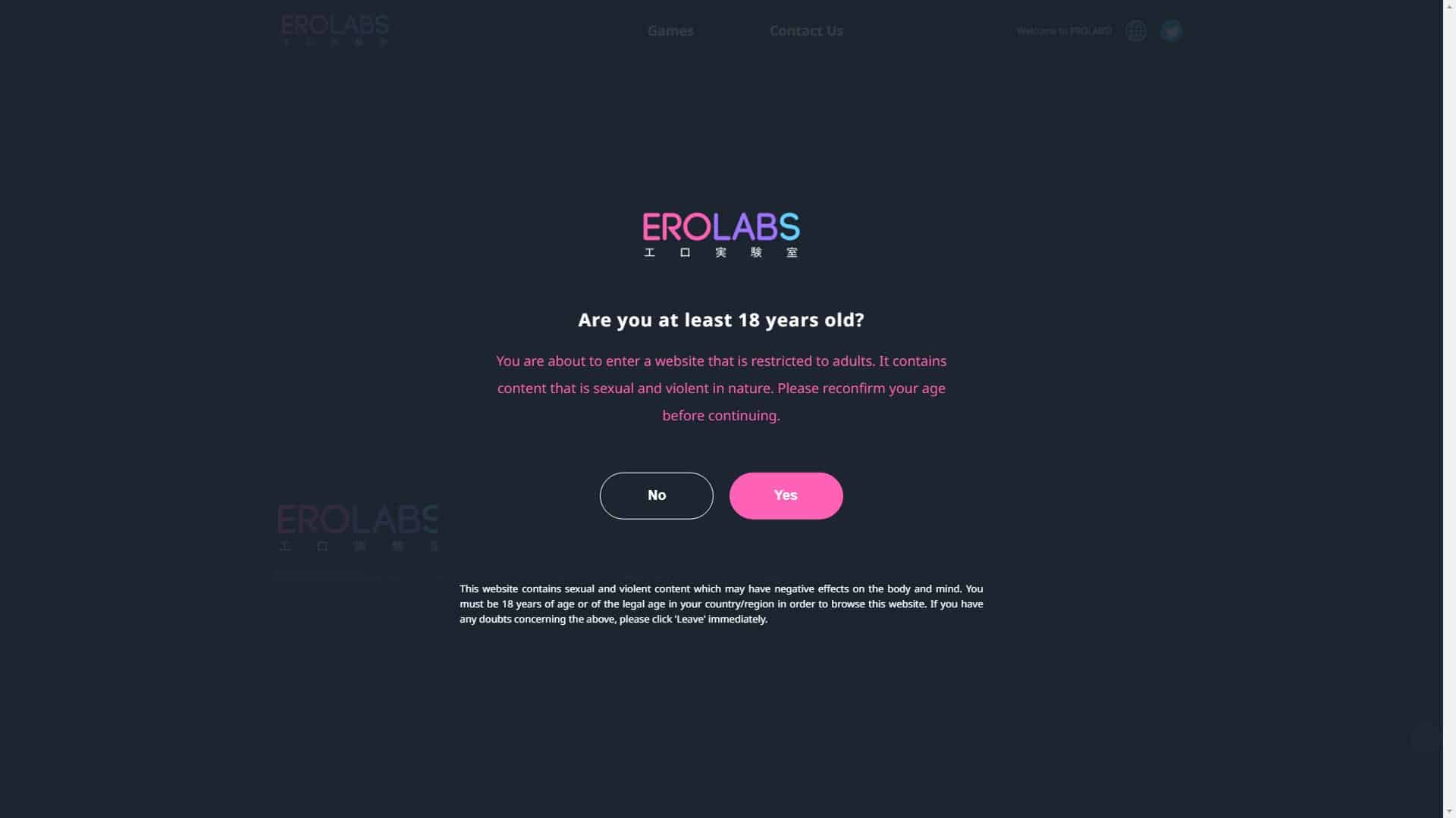 Screenshot of Erolabs