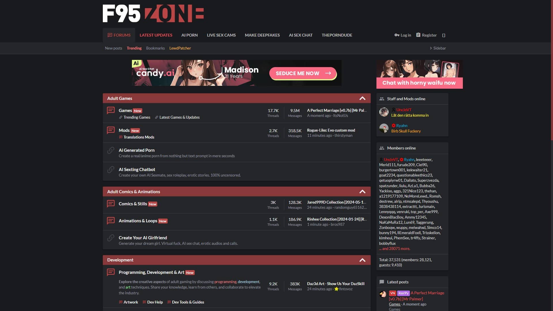 Screenshot of F95Zone