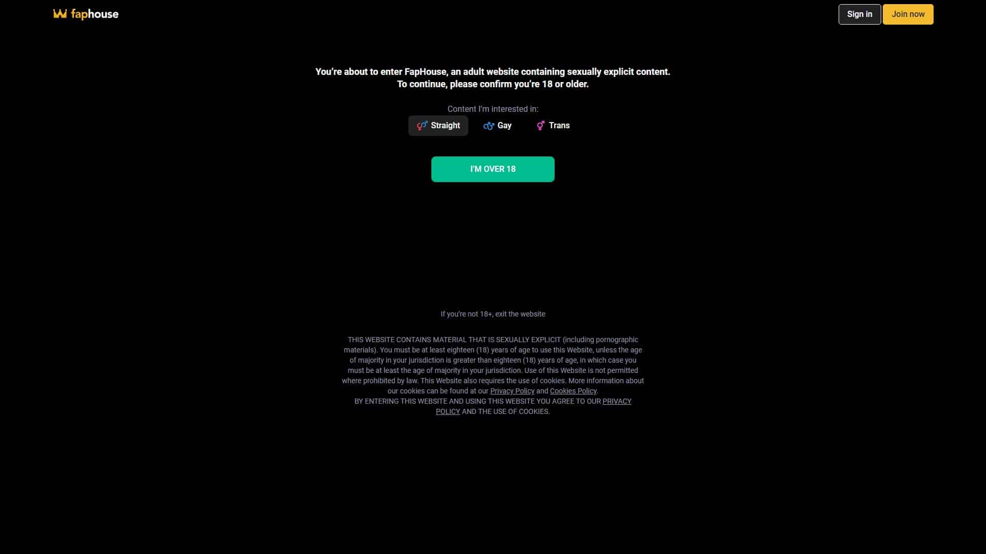 Screenshot of Faphouse Black