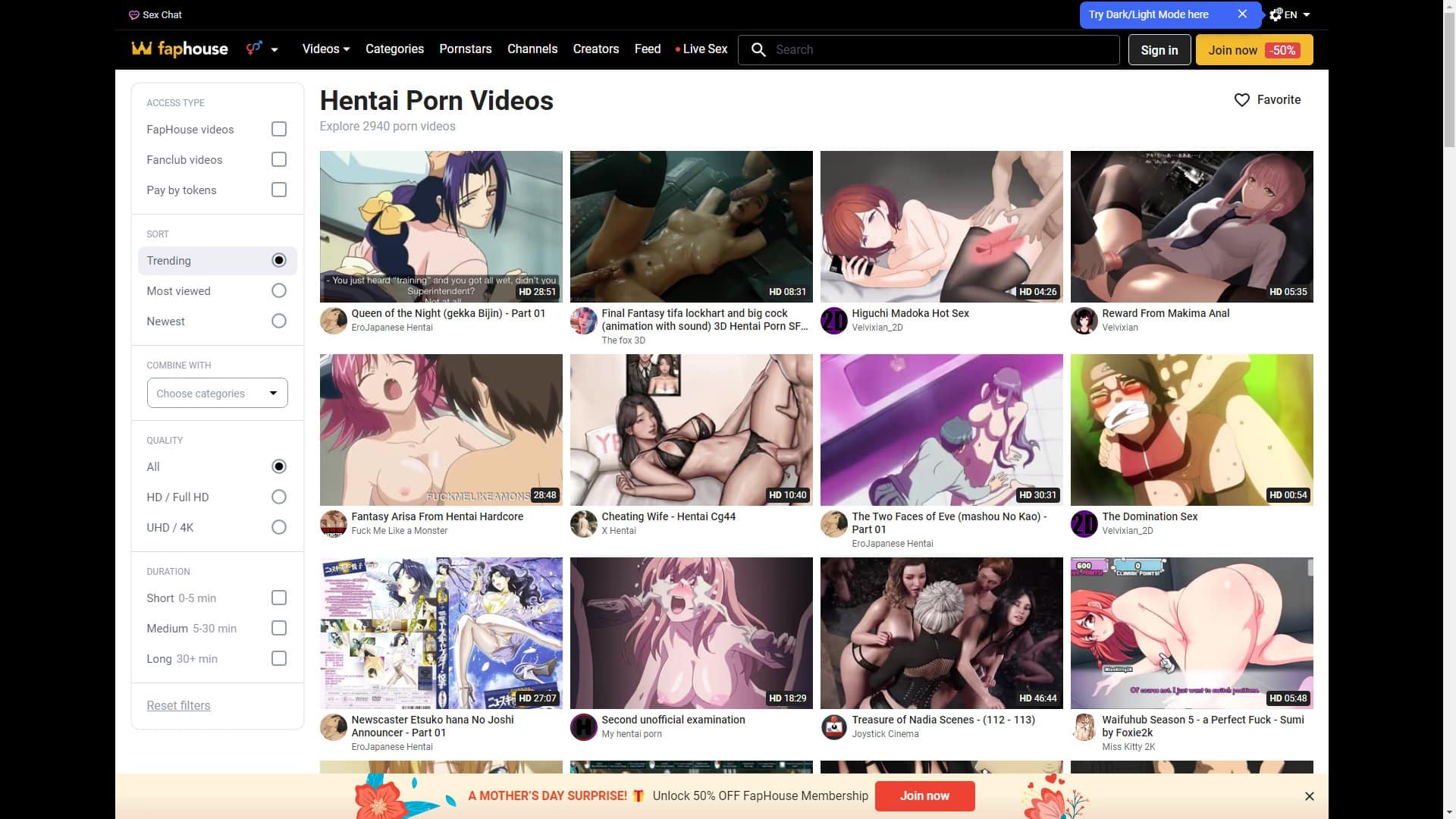 Screenshot of Faphouse Hentai