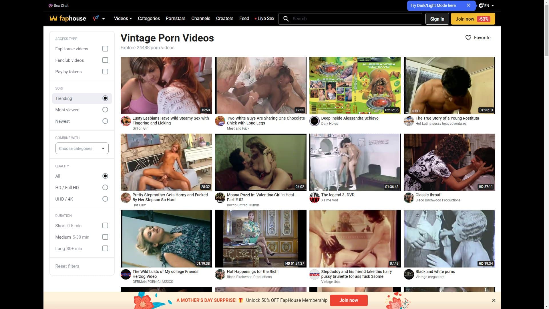 Screenshot of Faphouse Vintage