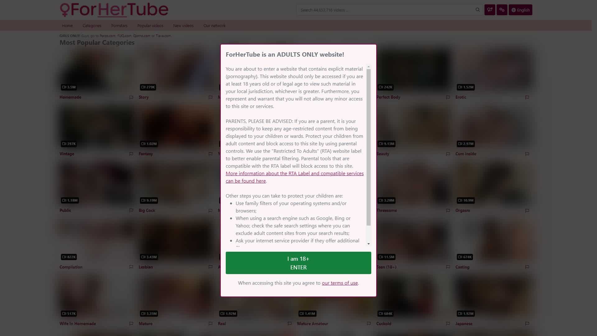 Screenshot of Forhertube