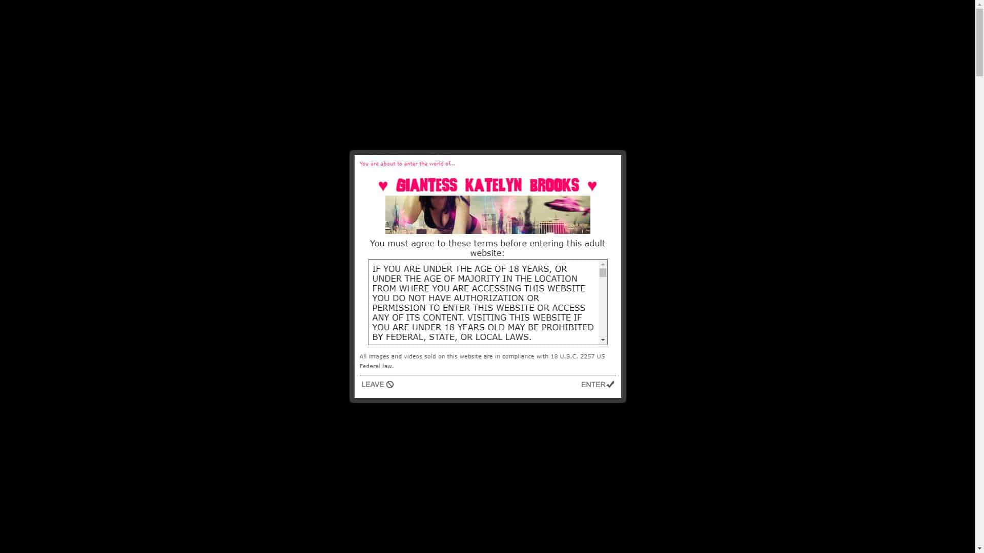 Screenshot of Giantessbooru