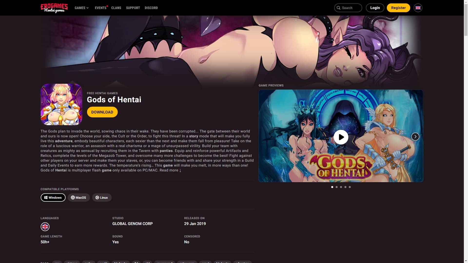 Screenshot of Gods Of Hentai