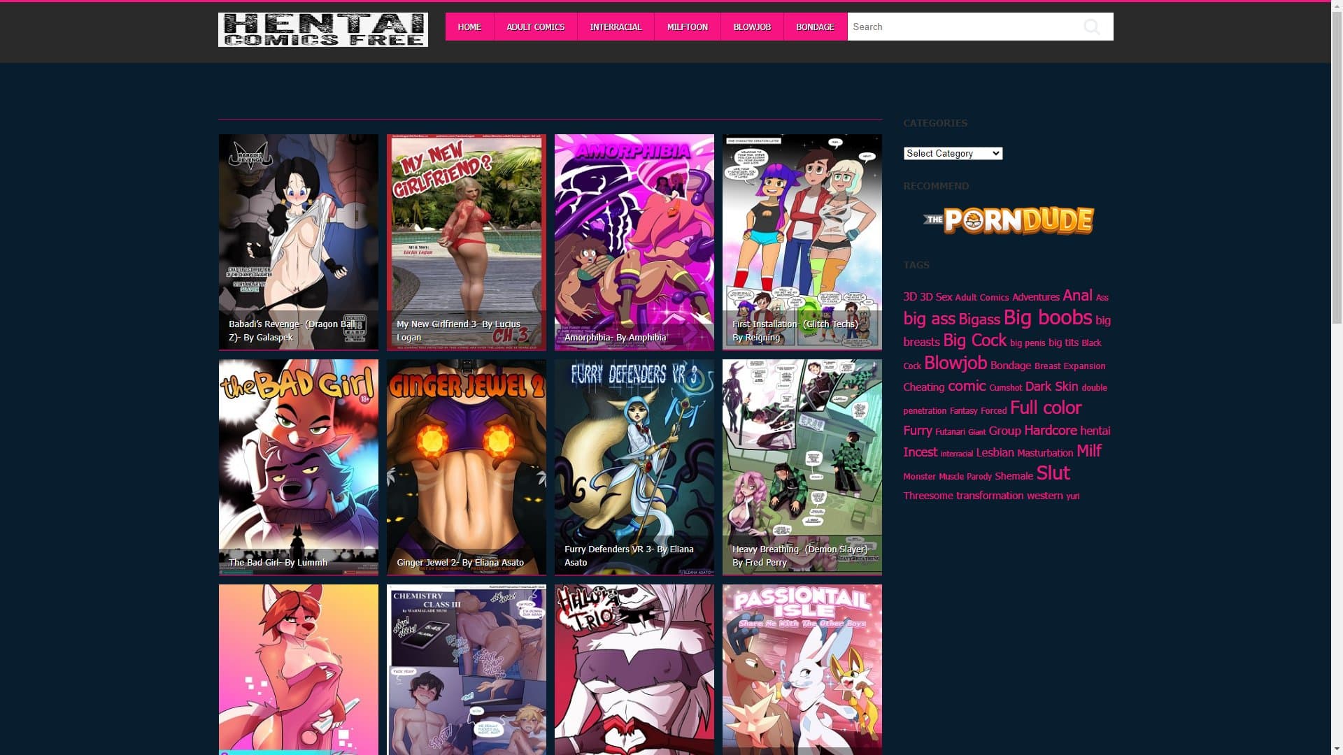 Screenshot of Hentai Comics Free