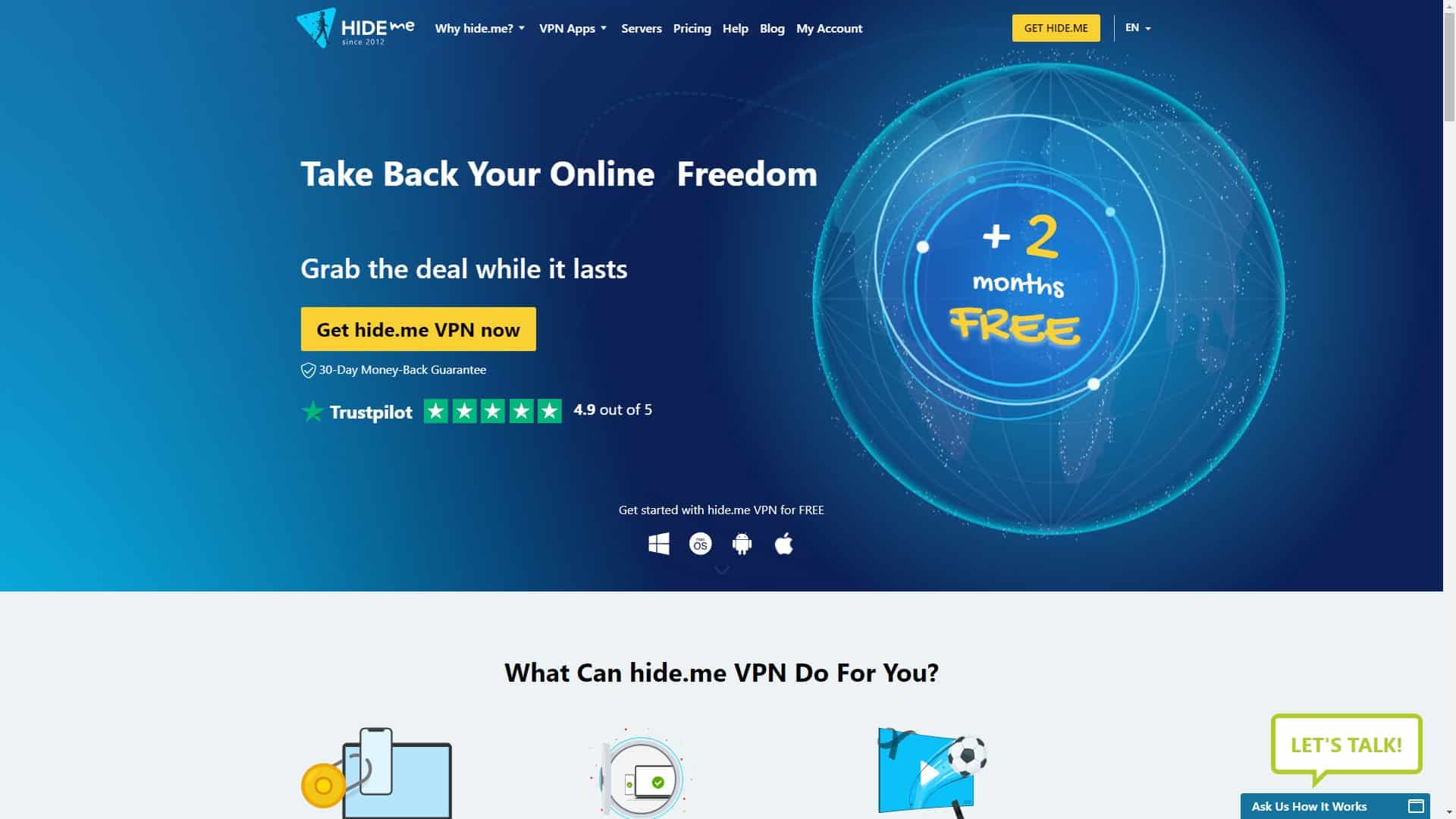 Screenshot of Hide.Me