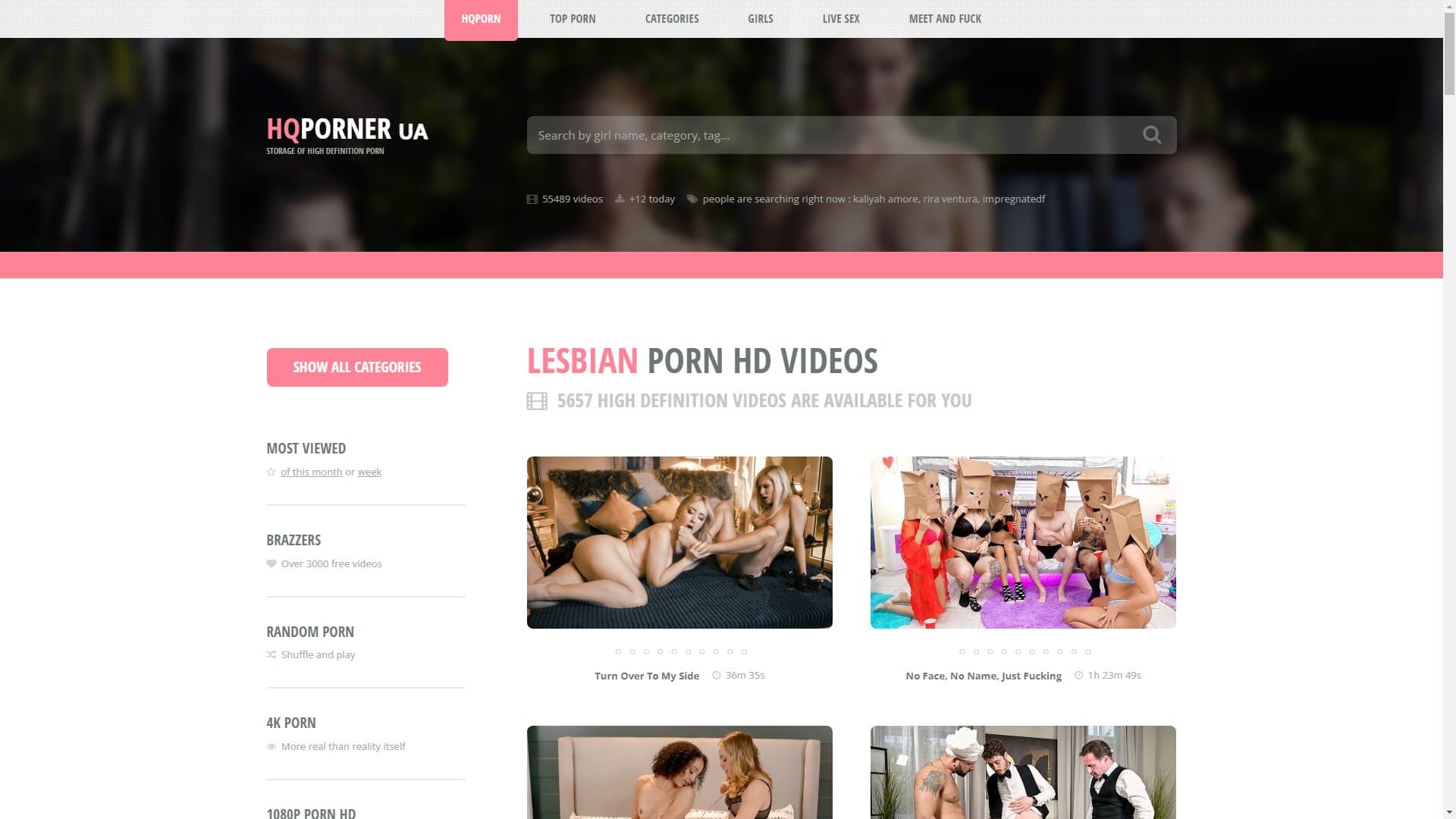 Screenshot of Hqporner Lesbian