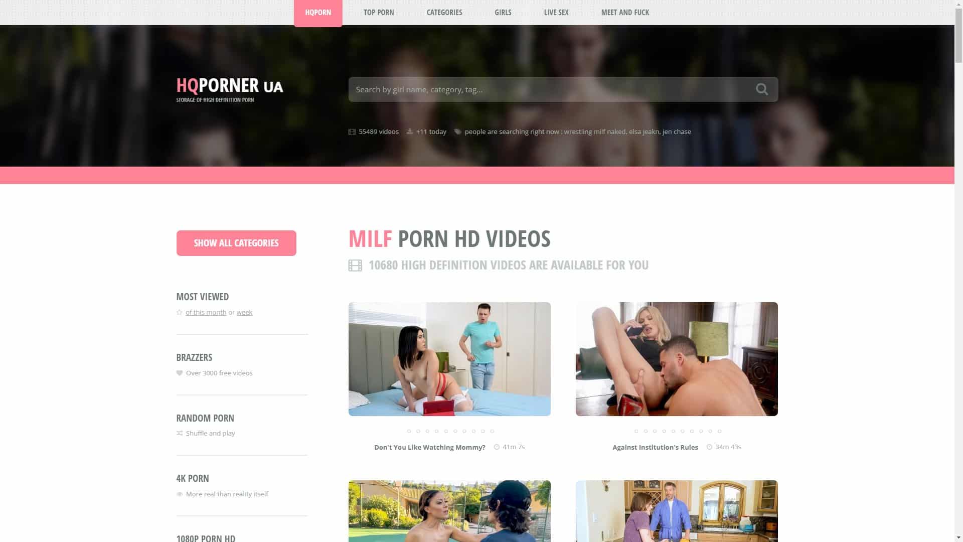 Screenshot of Hqporner Milf