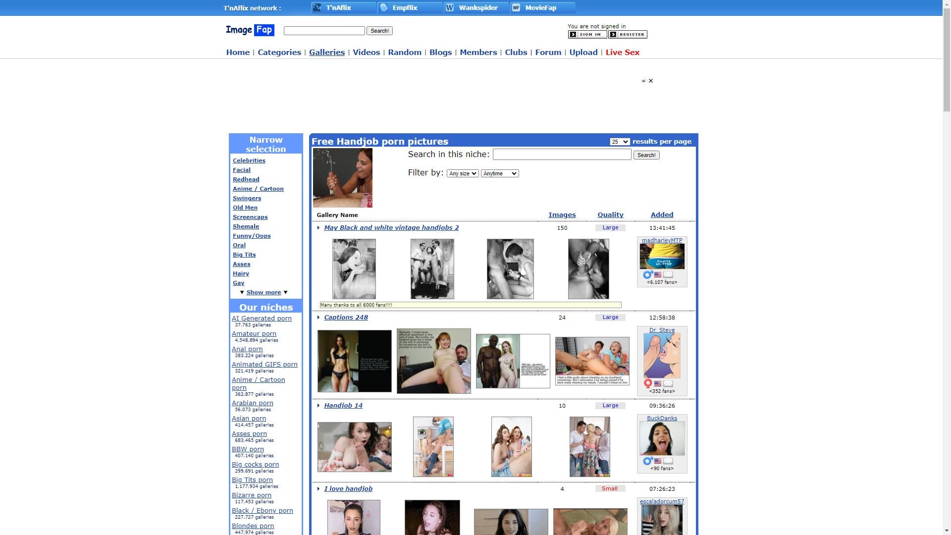 Screenshot of Imagefap Handjob