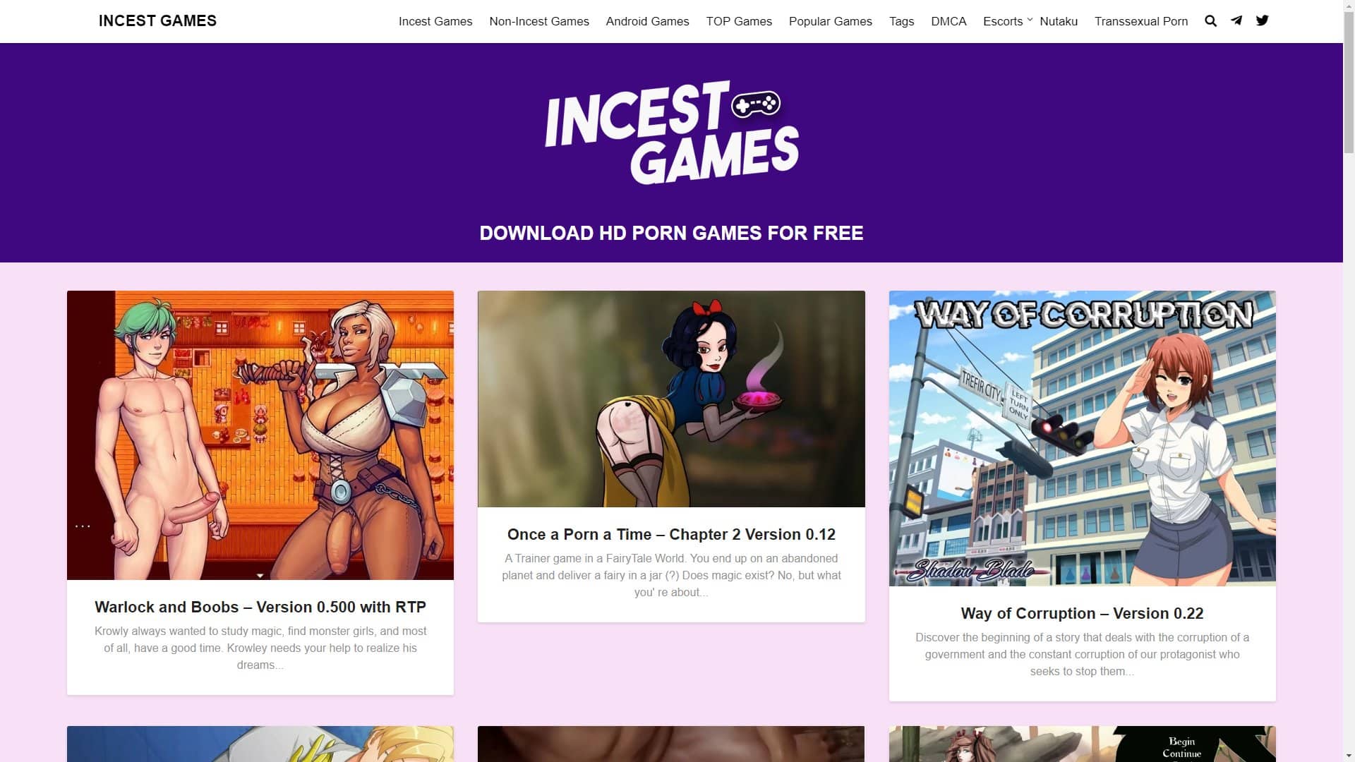 Screenshot of Incest Games