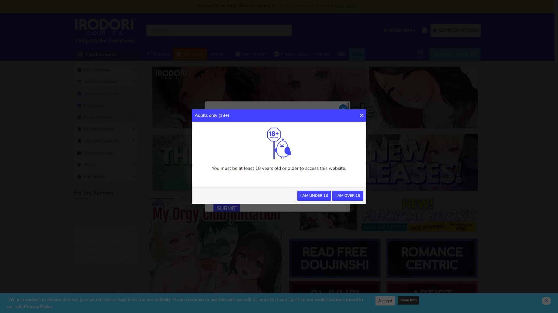 Screenshot of Irodori Comics