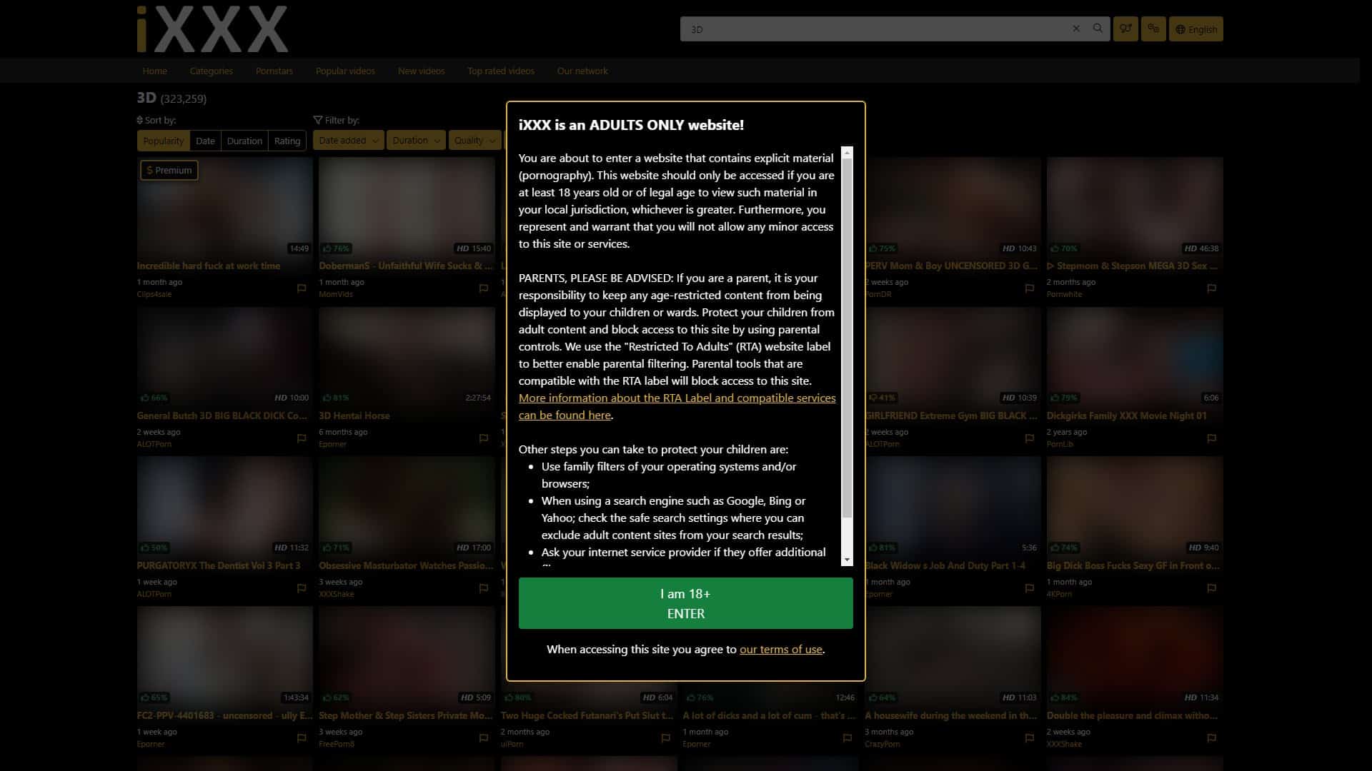 Screenshot of Ixxx 3D