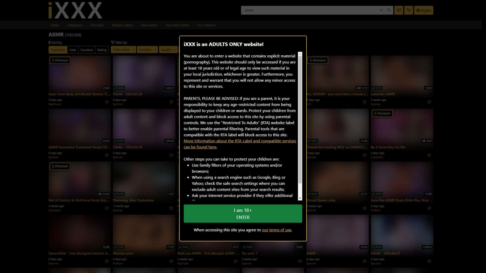 Screenshot of Ixxx Asmr