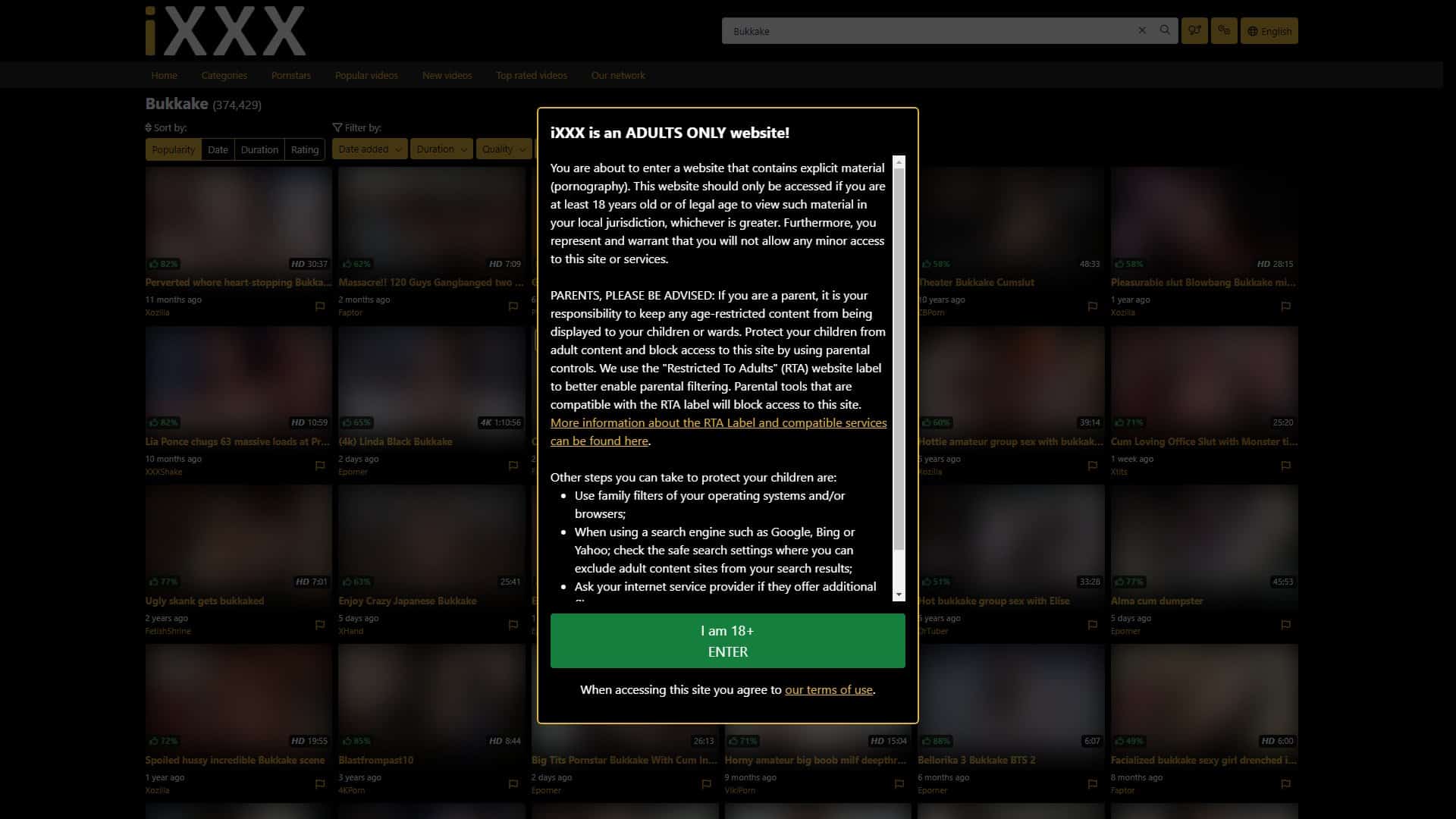 Screenshot of Ixxx Bukkake
