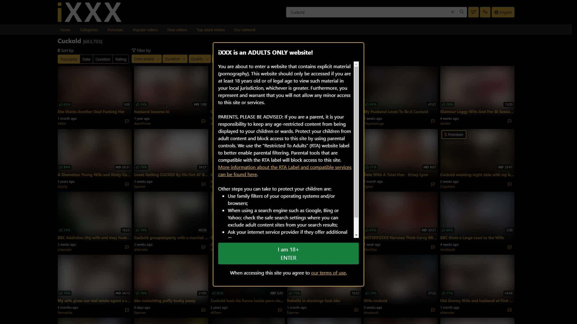 Screenshot of Ixxx Cuckold