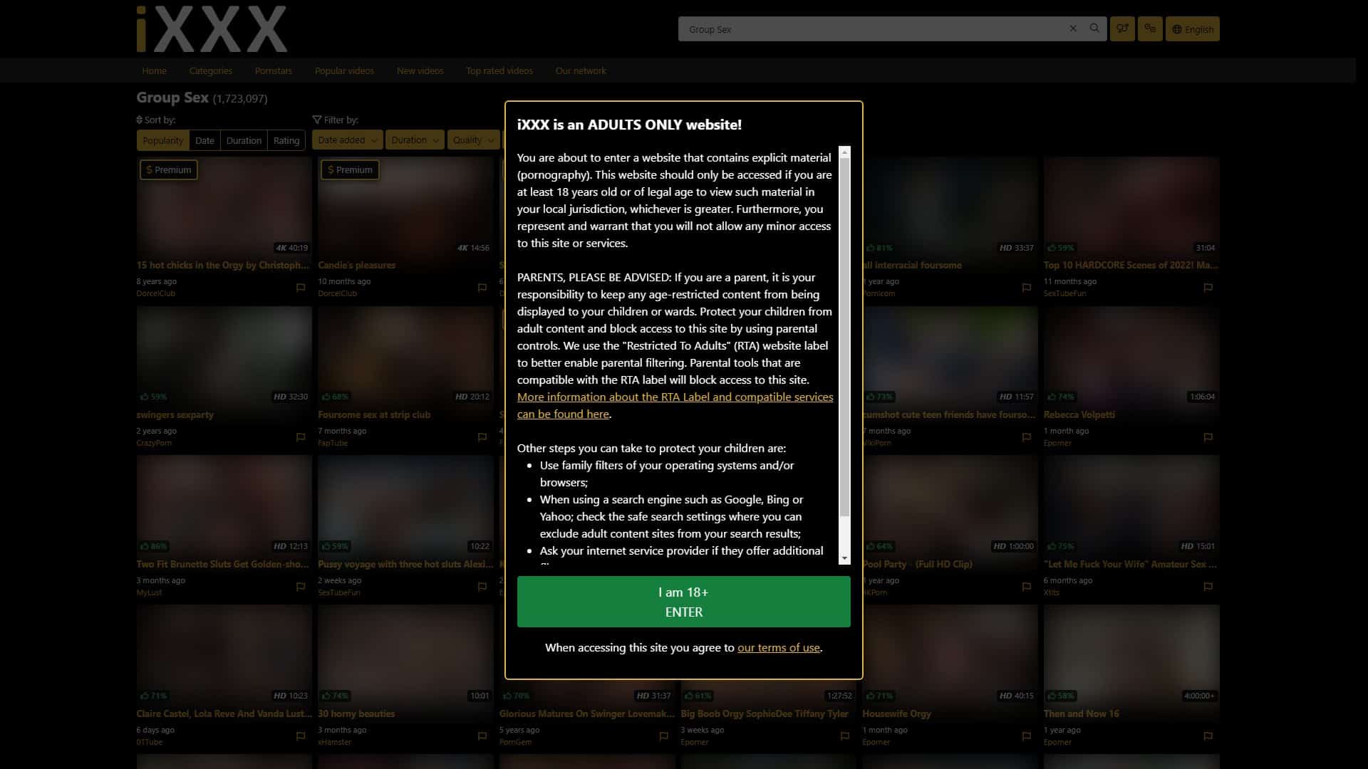 Screenshot of Ixxx Group Sex