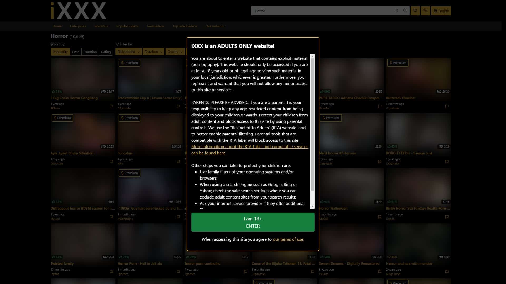 Screenshot of Ixxx Horror