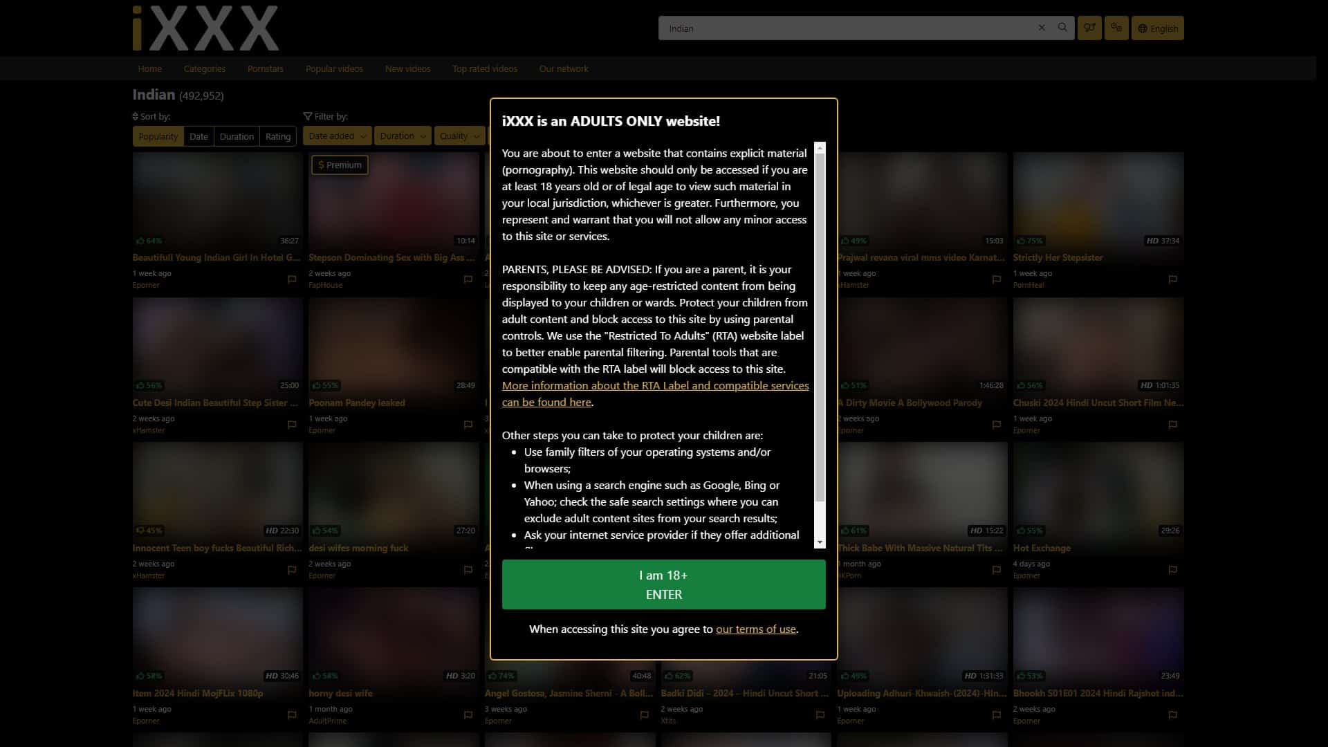 Screenshot of Ixxx Indian