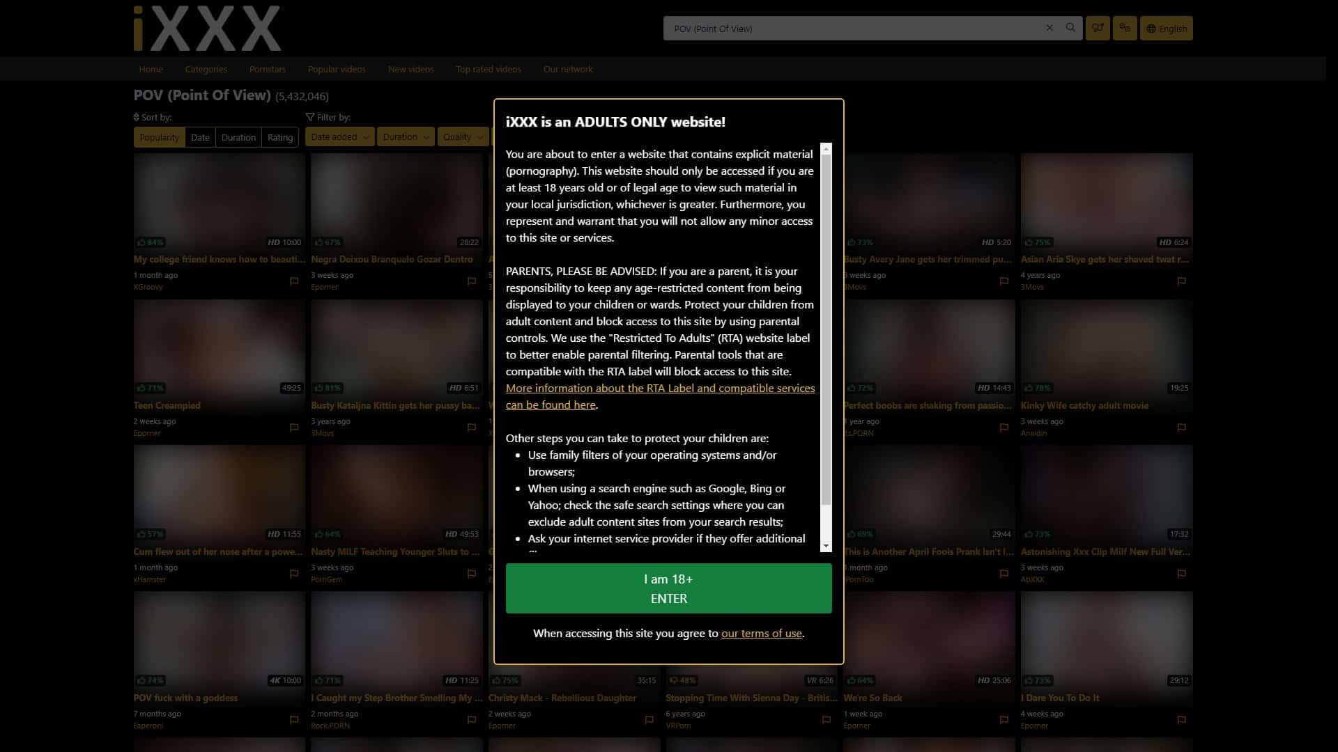 Screenshot of Ixxx Pov
