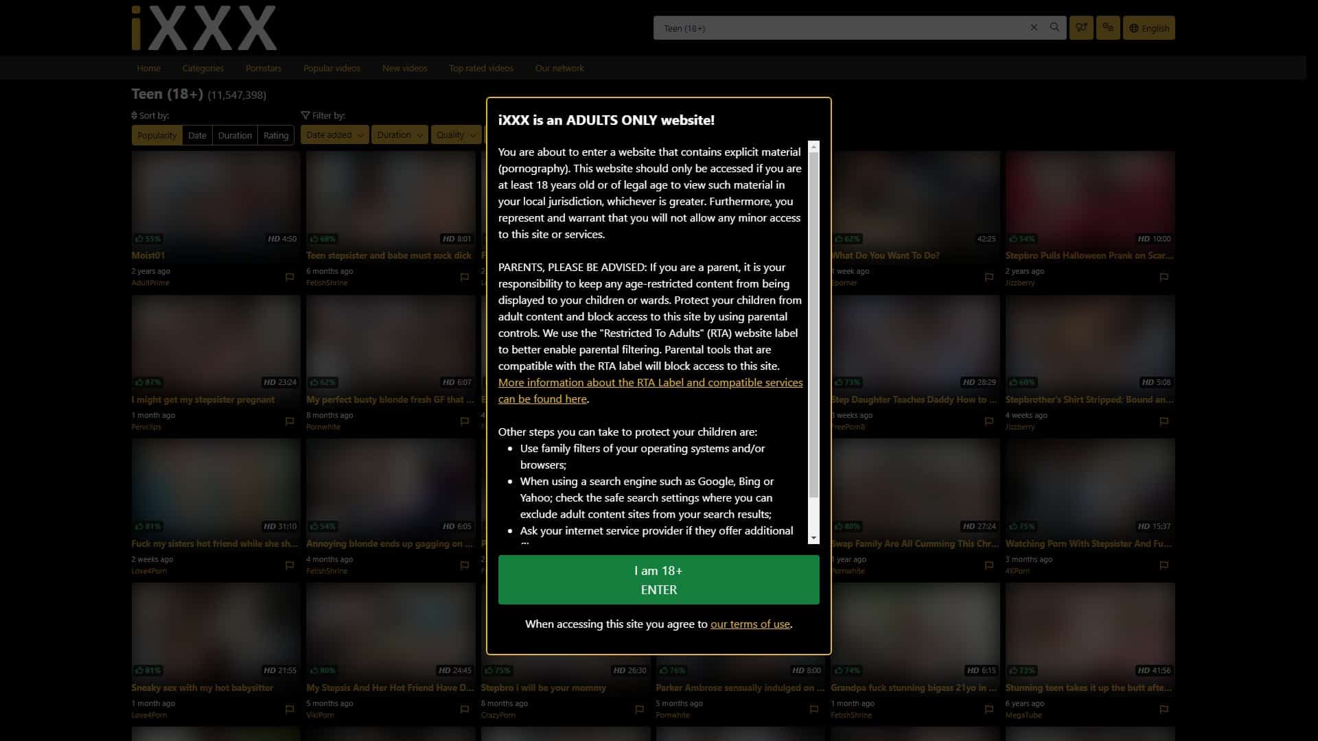 Screenshot of Ixxx Teen (18+)