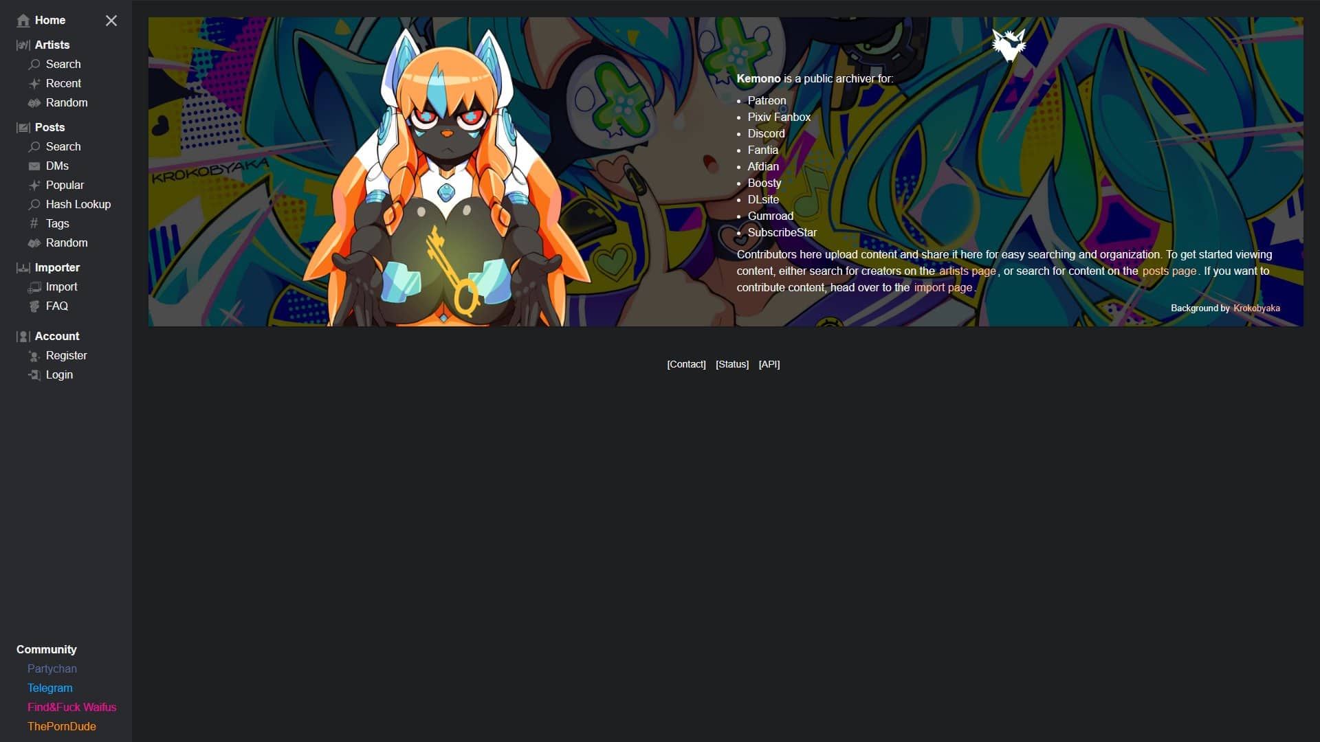 Screenshot of Kemono Party