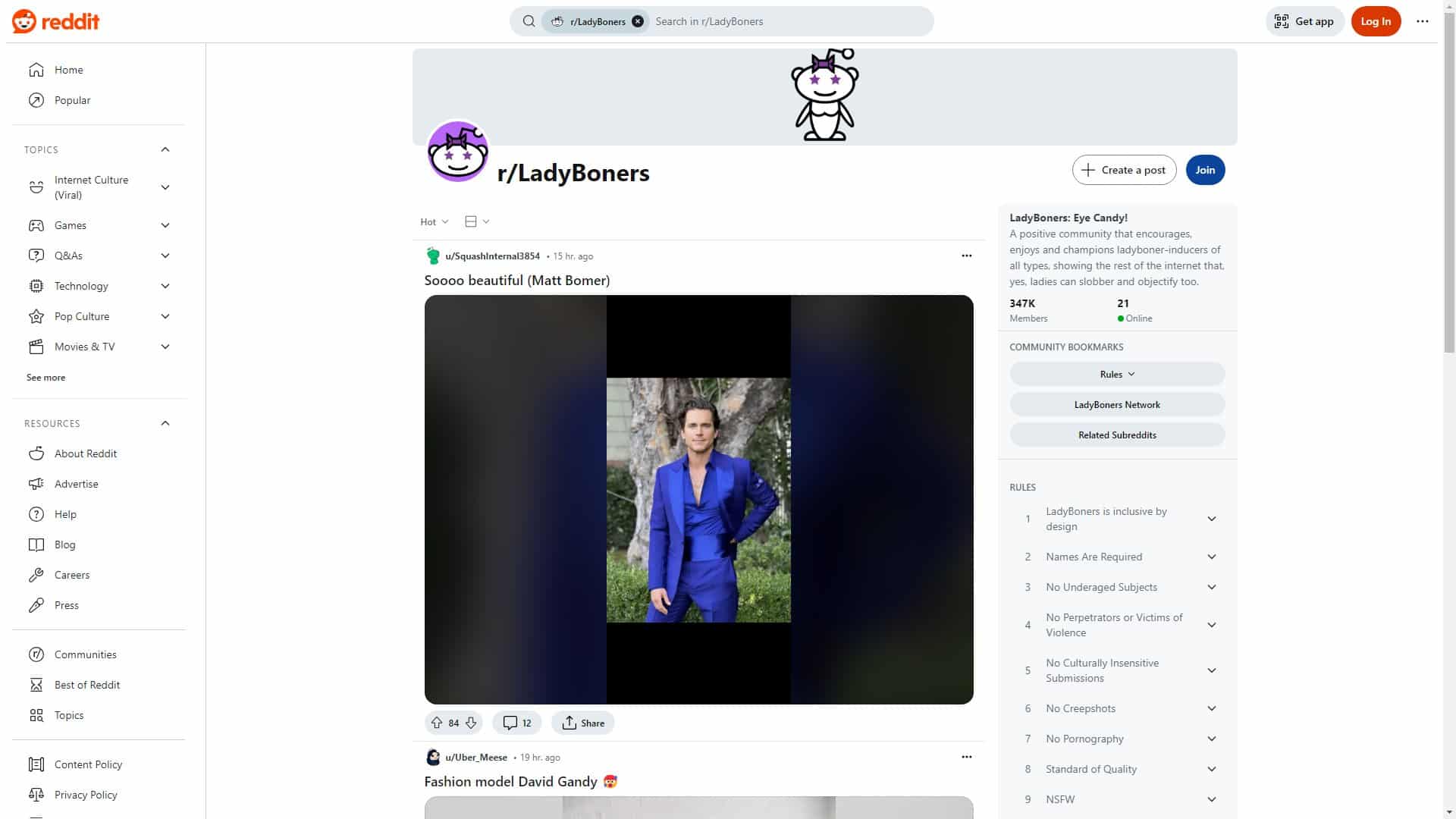 Screenshot of Ladyboners