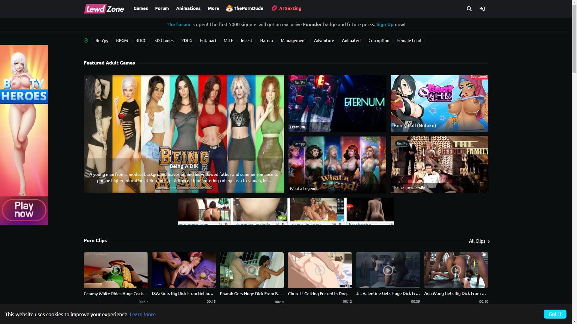 Screenshot of Lewdzone
